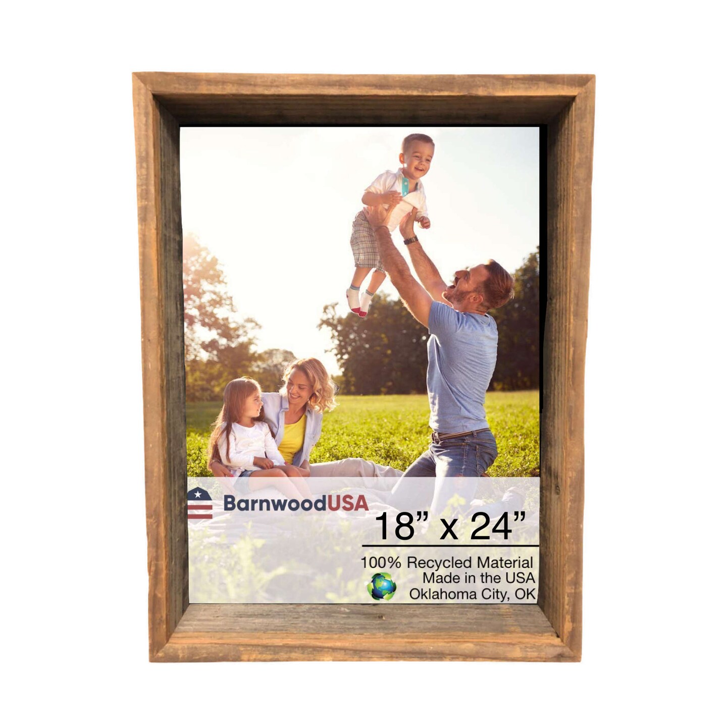 Rustic Farmhouse Reclaimed Wood Shadow Box Display Case