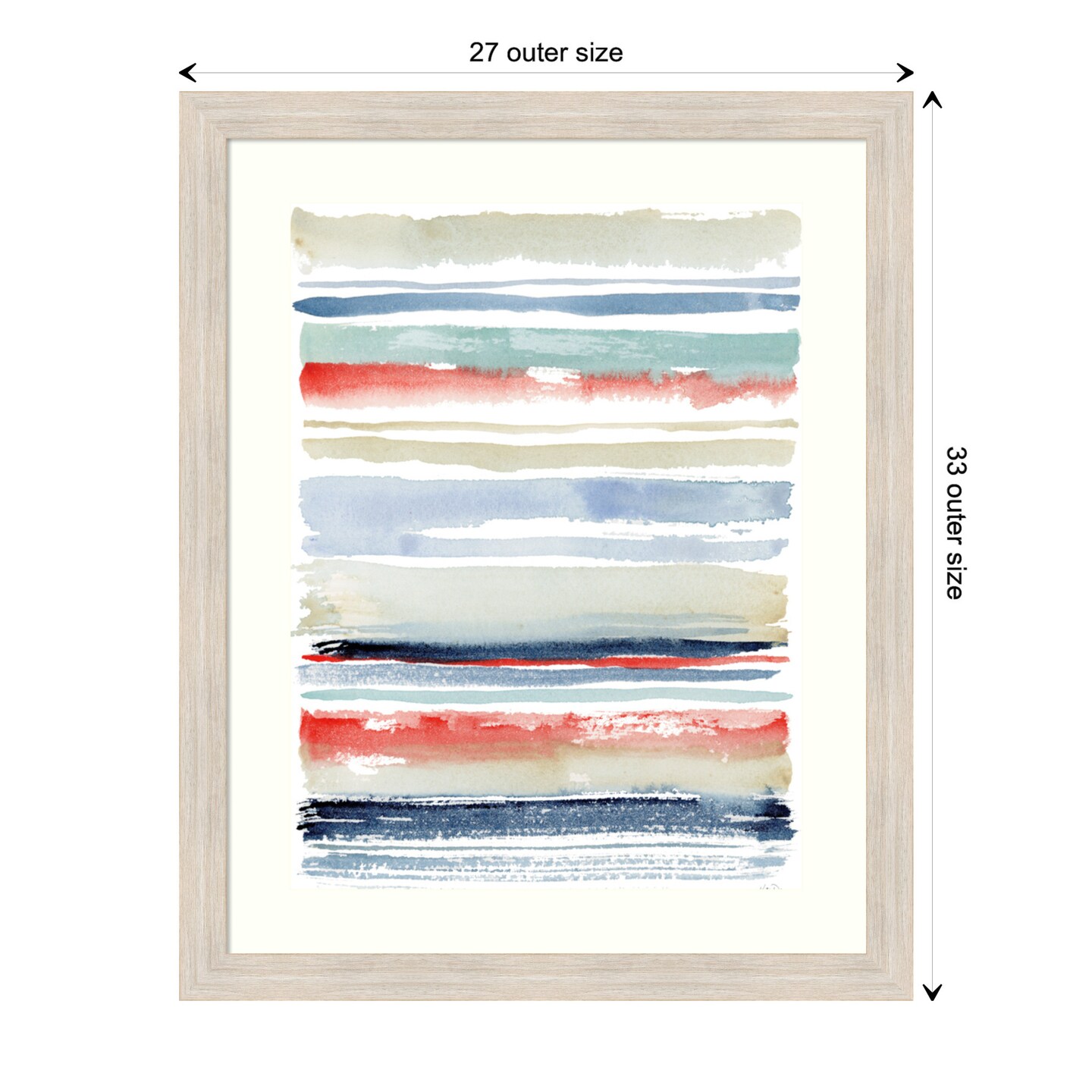 Nautical Stripes by Katrina Pete Wood Framed Wall Art Print