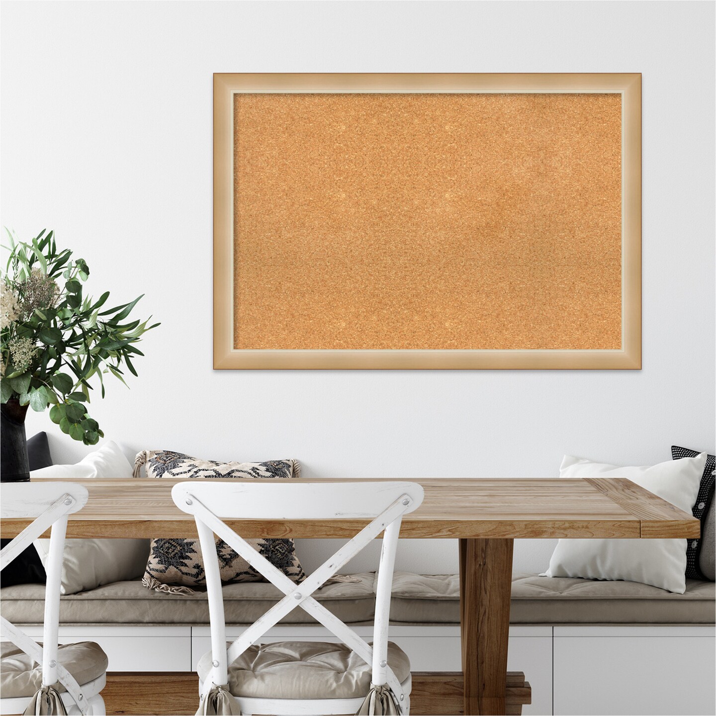 Cork Board, Eva Narrow Frame - Bulletin Board, Organization Board, Pin Board