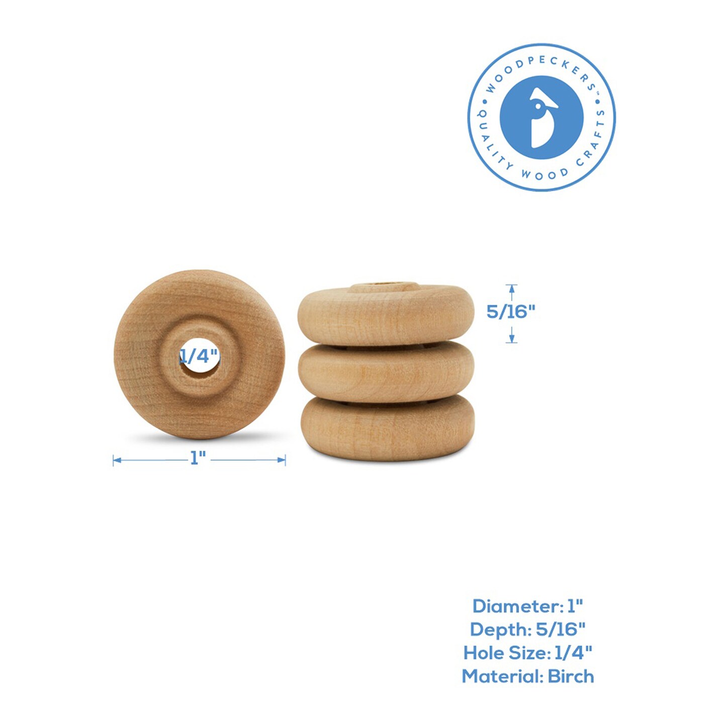 Classic Mini Wood Wheels, Multiple Sizes Available, Craft | Woodpeckers