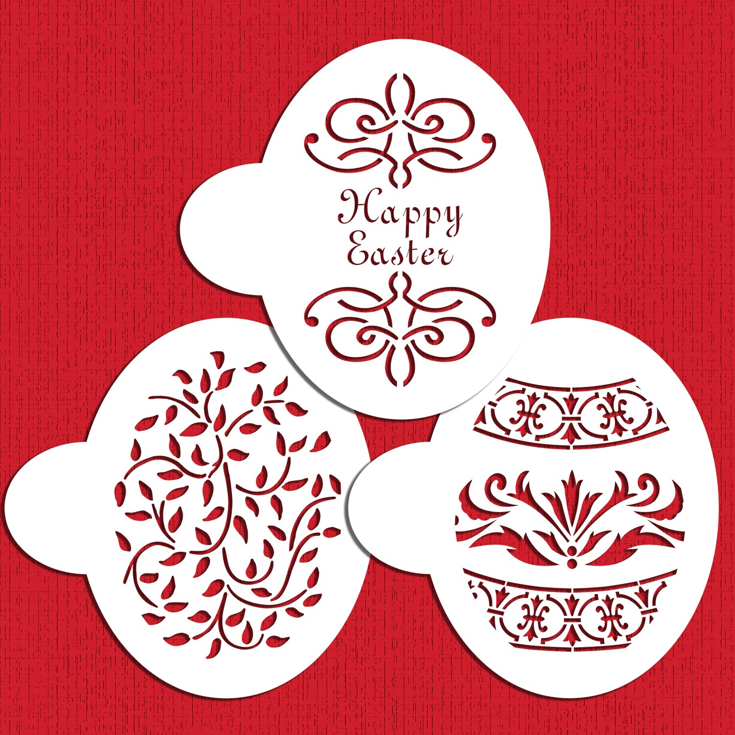 Large Easter Eggs Cookie Stencils | C199 by Designer Stencils | Cookie Decorating Tools |