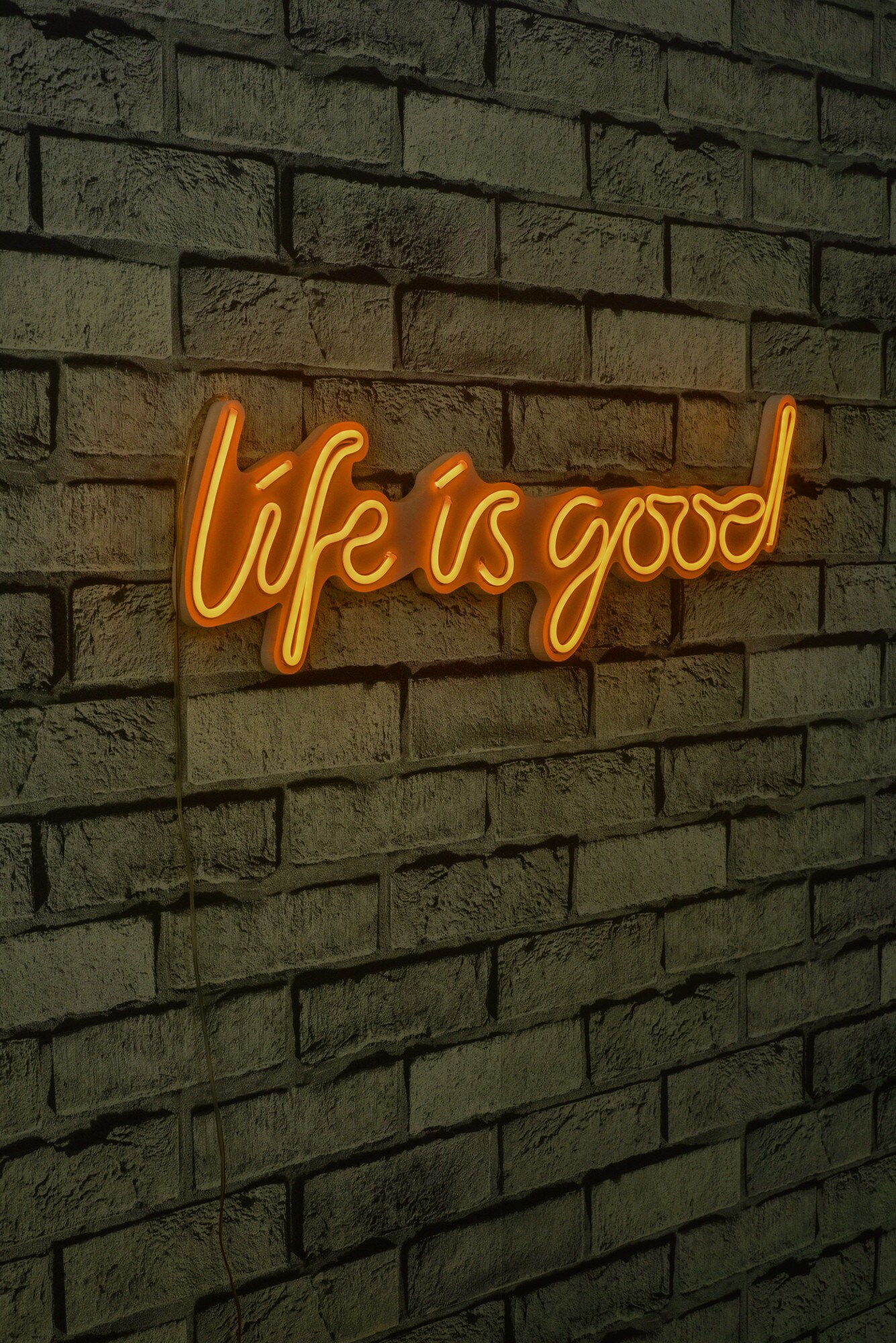 22.4&#x22; Novelty Life Is Good Led Neon Sign Wall D&#xE9;cor - Yellow
