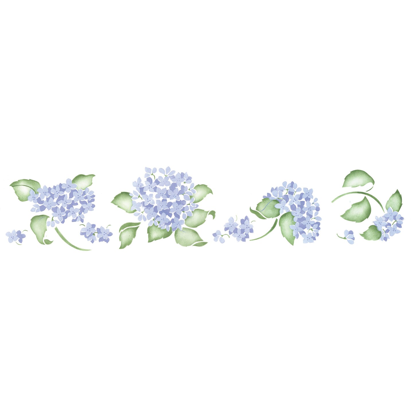 Large Hydrangea Wall Stencil | 1717 by Designer Stencils | Floral Stencils | Reusable Art Craft Stencils for Painting on Walls, Canvas, Wood | Reusable Plastic Paint Stencil for Home Makeover | Easy to Use &#x26; Clean Art Stencil