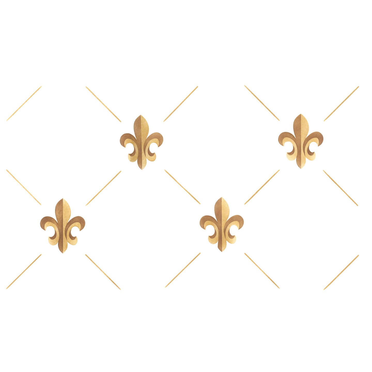 Fleur de Lis Wallpaper Wall Stencil | 1812 by Designer Stencils | Pattern Stencils | Reusable Stencils for Painting | Safe & Reusable Template for Wall Decor | Try This Stencil Instead of a Wallpaper | Easy to Use & Clean Art Stencil Pattern