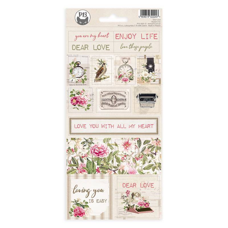 #02 Cardstock Stickers - Dear Love - P13