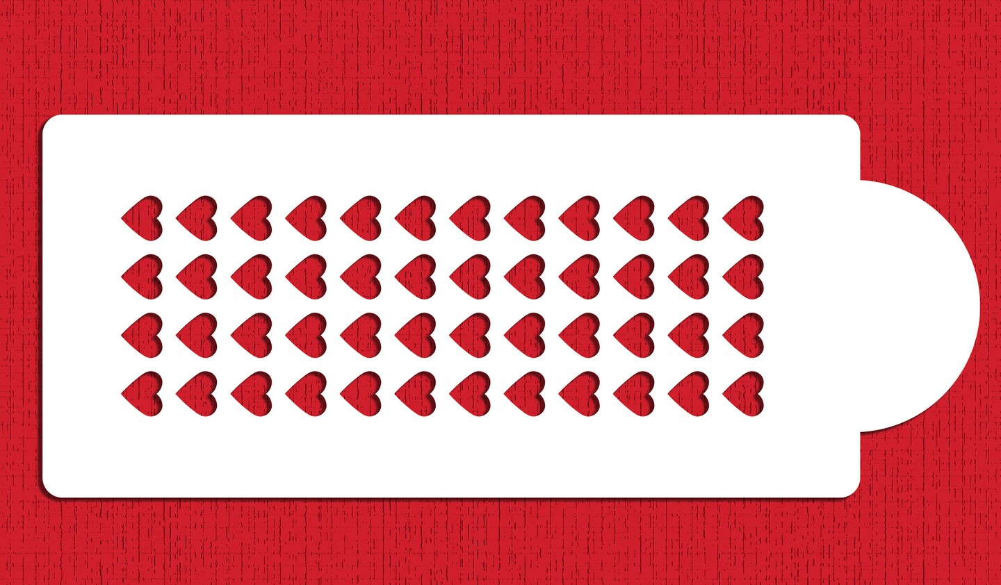 Mini Hearts 3-Dimensional Cake Stencil | C026 by Designer Stencils | Cake Decorating Tools |