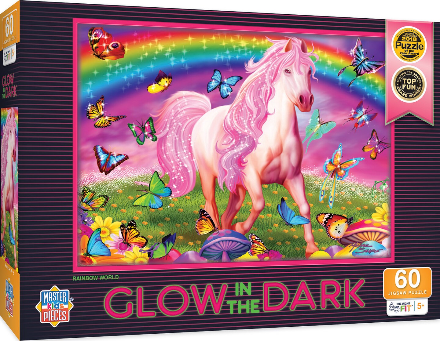 MasterPieces 60 Piece Glow in the Dark Fantasy Puzzle for Kids