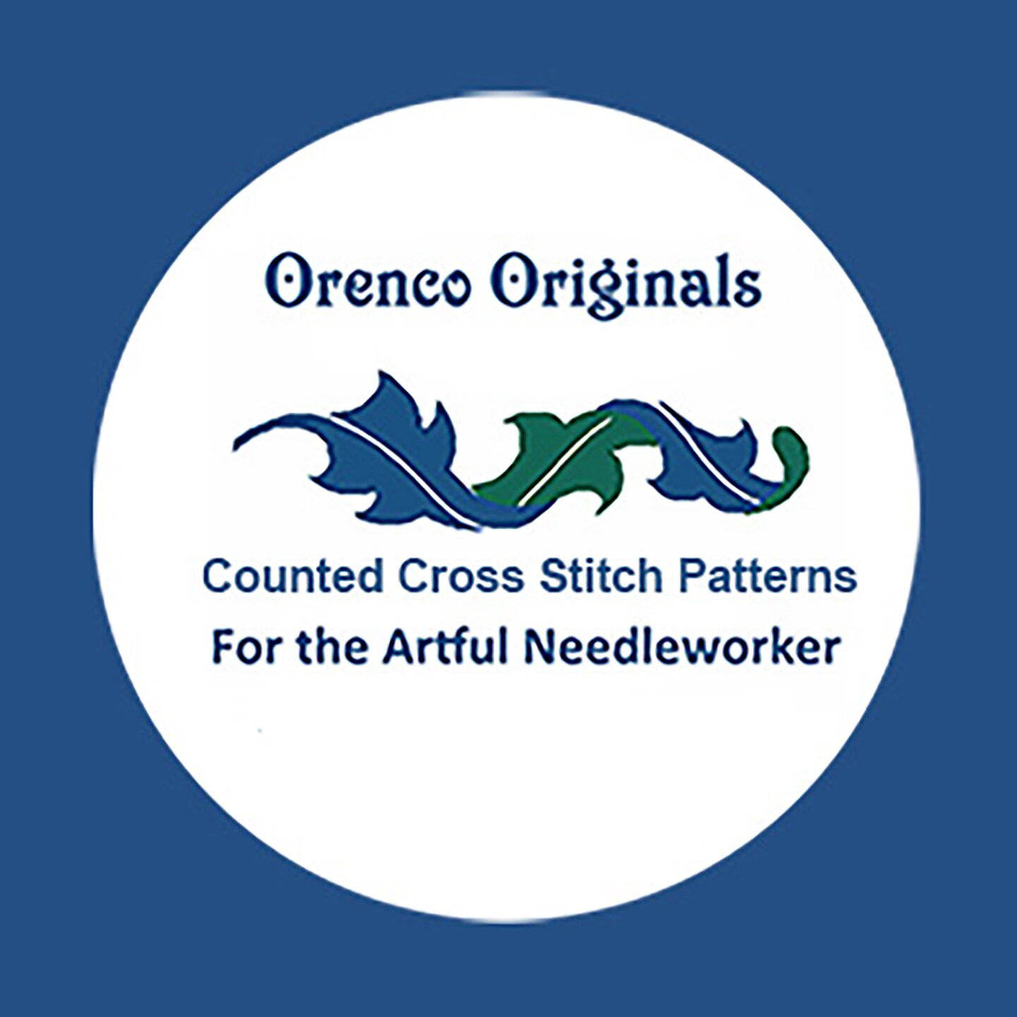 Art Nouveau Two Cranes Bird Design Counted Cross Stitch Pattern