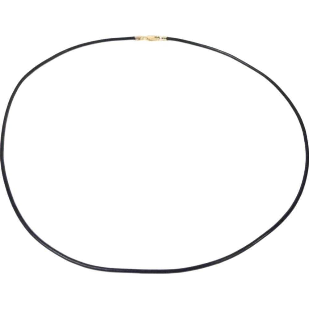 Leather Cord Necklace Black 18&#x22;