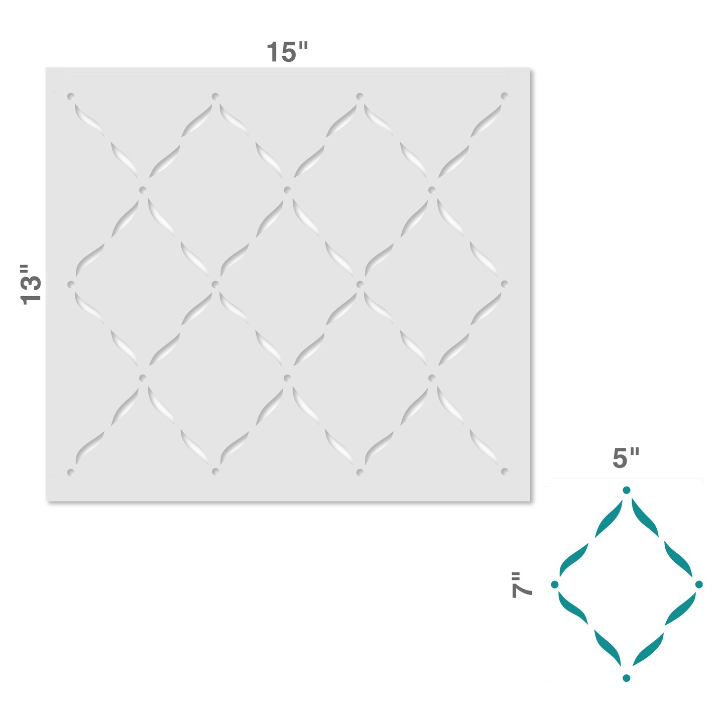 Ribbon Lattice Wall Stencil | 1807 by Designer Stencils | Pattern Stencils |