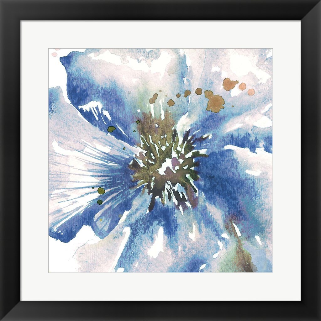 Blue Watercolor Poppy Close Up II by Tre Sorelle Studios 20