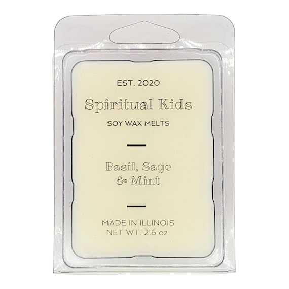 Basil, Sage & Mint All Natural Soy Wax Melts 2.6oz 6ct Hand Poured with Fragrant/Essential Oils!