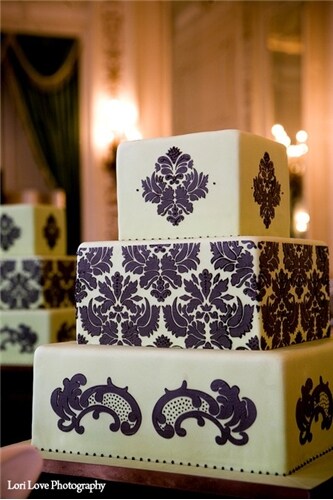 Martha Stewart&#x27;s Five Tier Damask Cake Stencil Set | C406 by Designer Stencils | Cake Decorating Tools | Baking Stencils for Royal Icing, Airbrush, Dusting Powder | Reusable Plastic Food Grade Stencil for Cakes | Easy to Use &#x26; Clean Cake Stencil