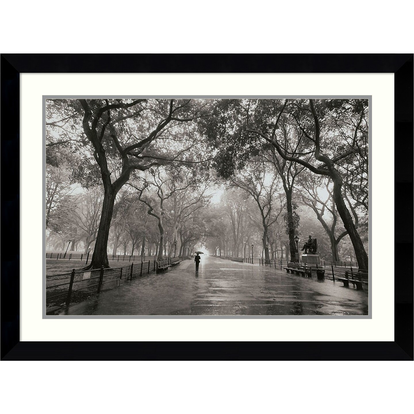 Poets Walk by Henri Silberman Wood Framed Wall Art Print 35 in. W x 26 in. H