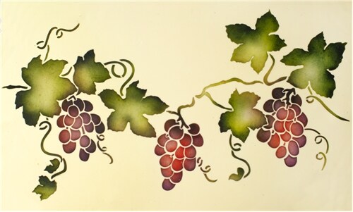 Grapevine Cake Stencil | C009 by Designer Stencils | Cake Decorating Tools | Baking Stencils for Royal Icing, Airbrush, Dusting Powder | Reusable Plastic Food Grade Stencil for Cakes & Cookies | Easy to Use & Clean Cake & Cookie Stencil