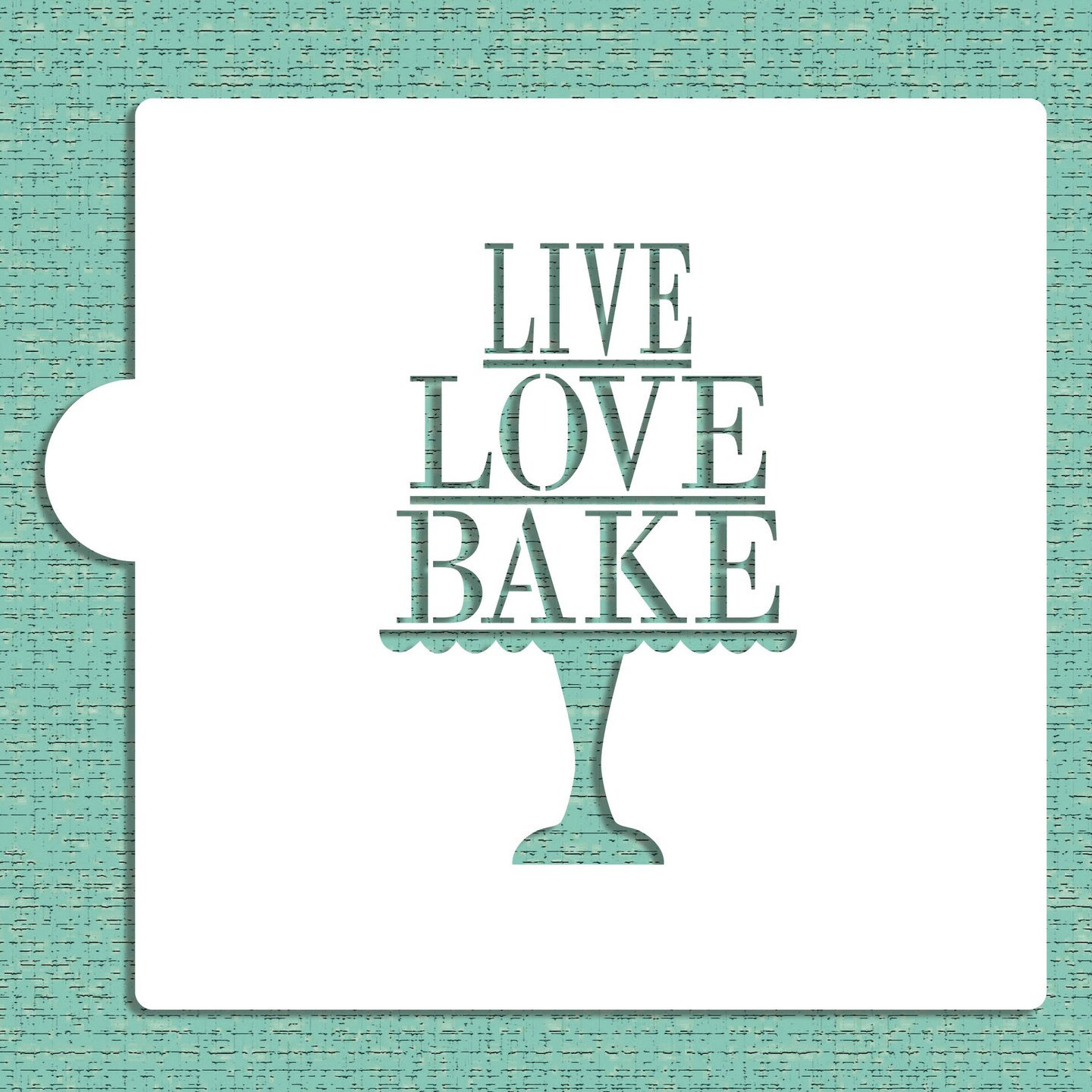 Live, Love, Bake Cookie & Craft Stencil CM114 by Designer Stencils
