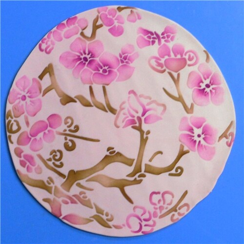 Japanese Dogwood Set Cake Stencils | C313 by Designer Stencils | Cake Decorating Tools | Baking Stencils for Royal Icing, Airbrush, Dusting Powder | Reusable Plastic Food Grade Stencil for Cakes | Easy to Use &#x26; Clean Cake Stencil
