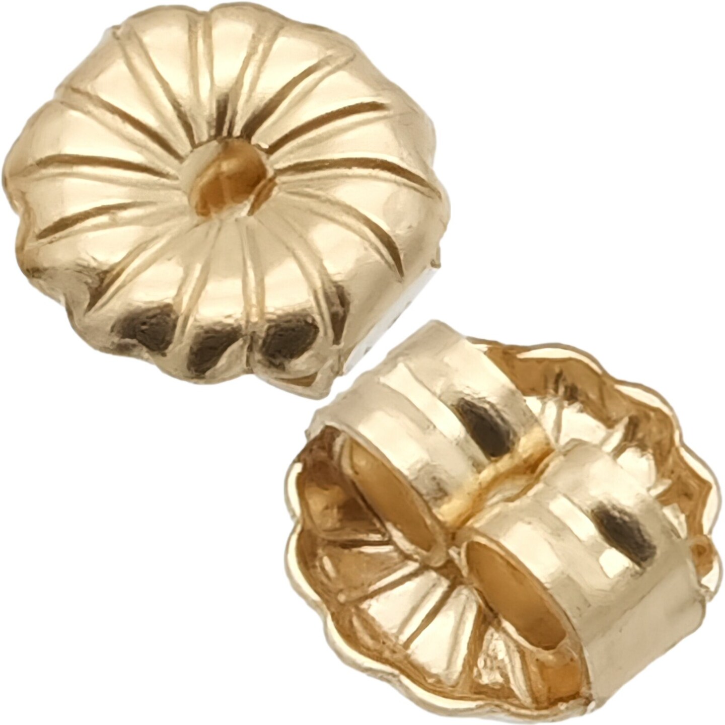2 14K Gold Friction Earring Backs