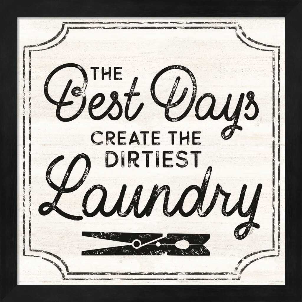 Laundry Art IBest Days by Tara Reed 13" x 13" Framed Wall Art Framed Art Michaels