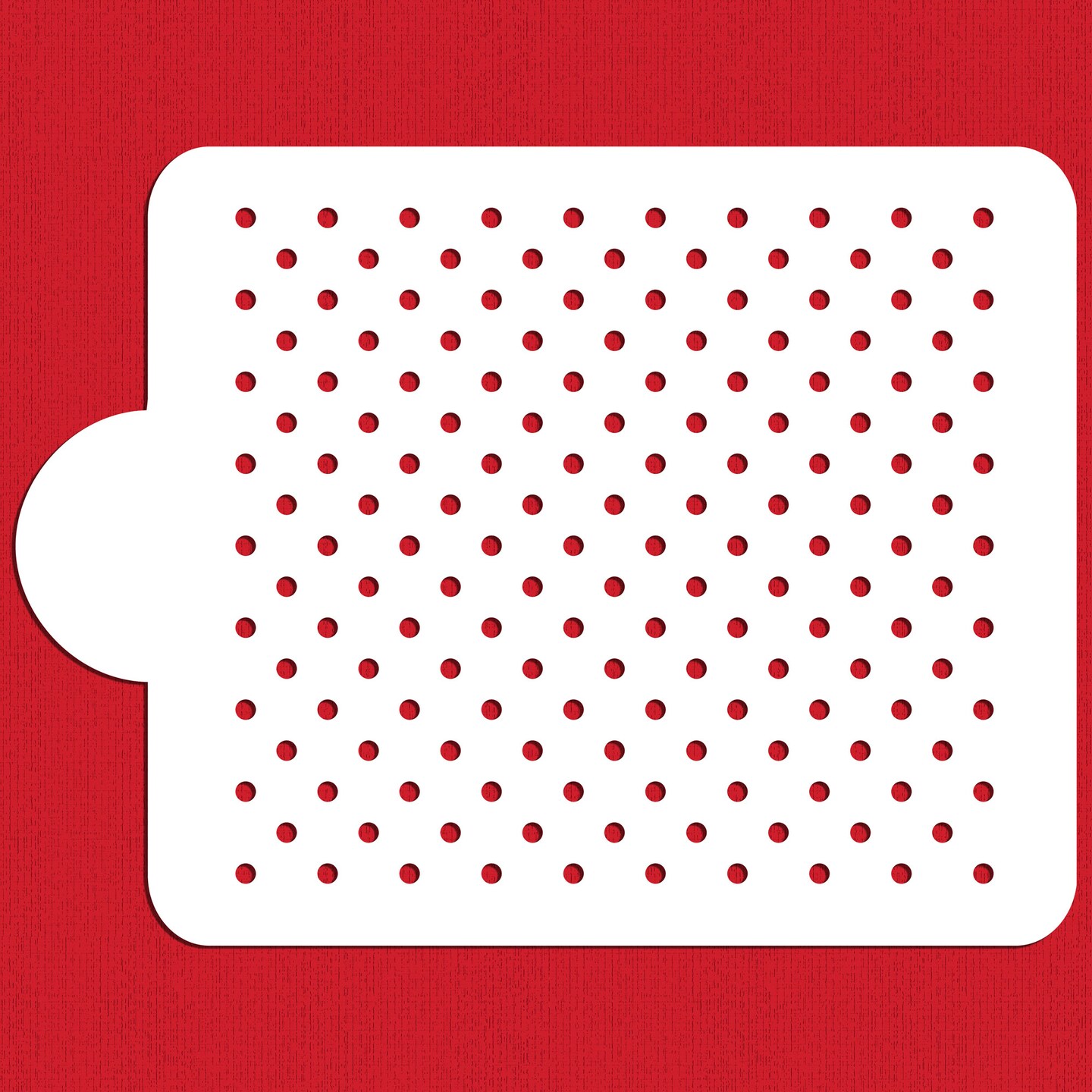 Mini Polka Dot Cake Stencil | C206 by Designer Stencils | Cake Decorating Tools | Baking Stencils for Royal Icing, Airbrush, Dusting Powder | Reusable Plastic Food Grade Stencil for Cakes | Easy to Use &#x26; Clean Cake Stencil