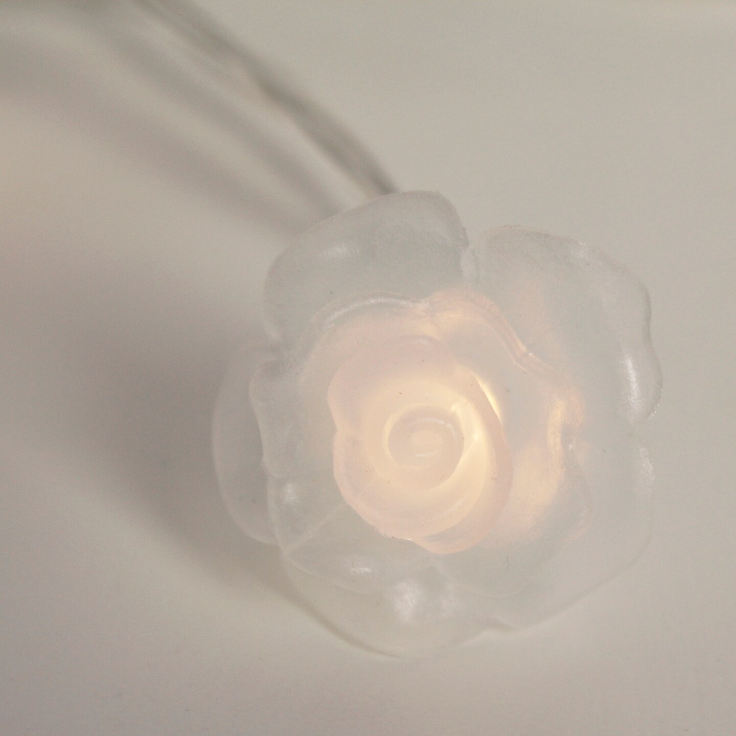 Perfect Holiday 20 LED 5MM Lights With PVC Rose Flowers