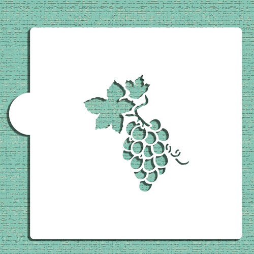 Grape Bunch Cookie & Craft Stencil | CM134 by Designer Stencils | Cookie Decorating Tools |