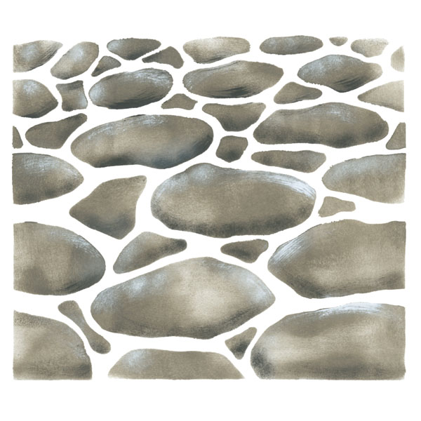 Cobblestone Wall Stencil | 2324 by Designer Stencils | Pattern Stencils | Reusable Stencils for Painting | Safe &#x26; Reusable Template for Wall Decor | Try This Stencil Instead of a Wallpaper | Easy to Use &#x26; Clean Art Stencil Pattern