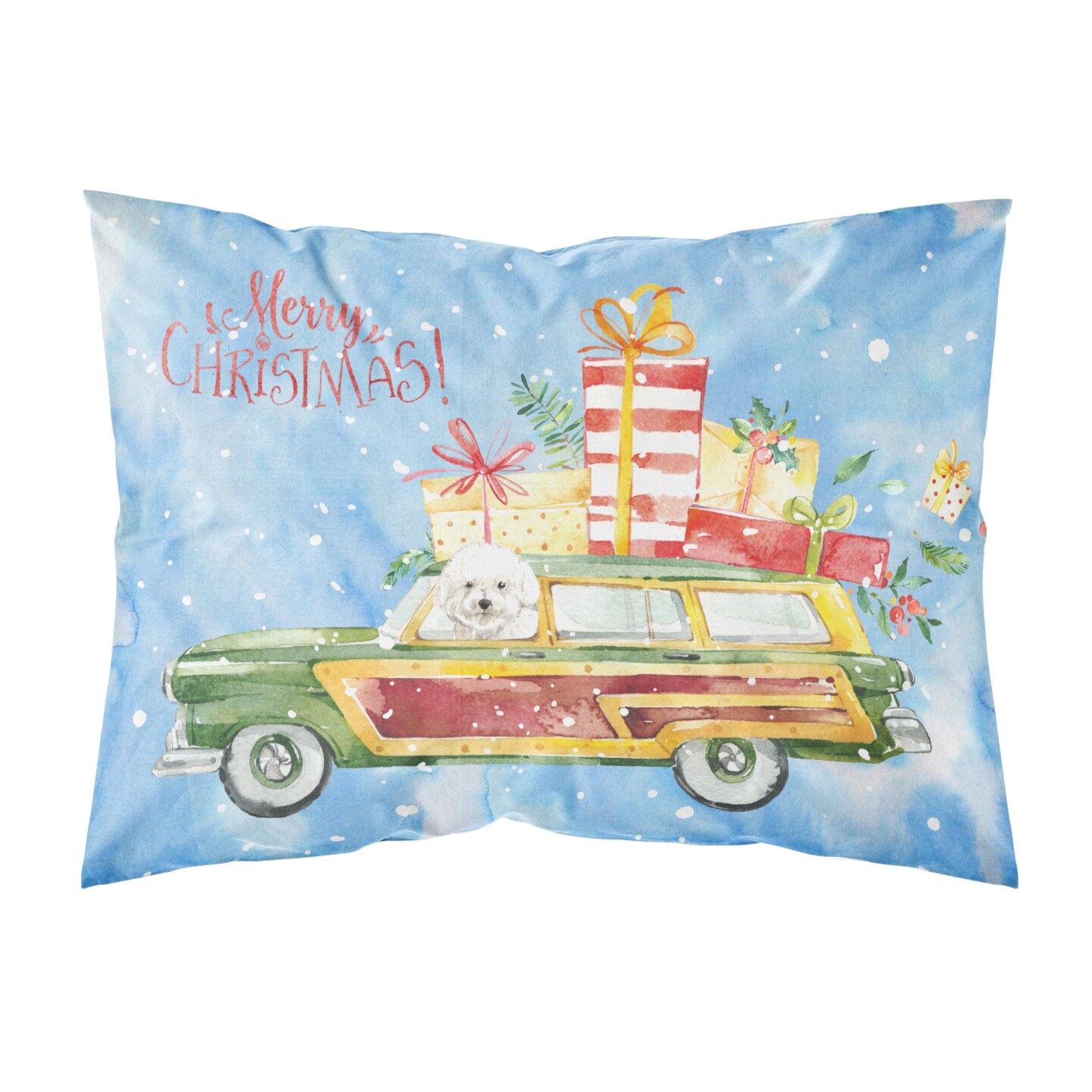 Merry Christmas Bichon Fris? Fabric Standard Pillowcase