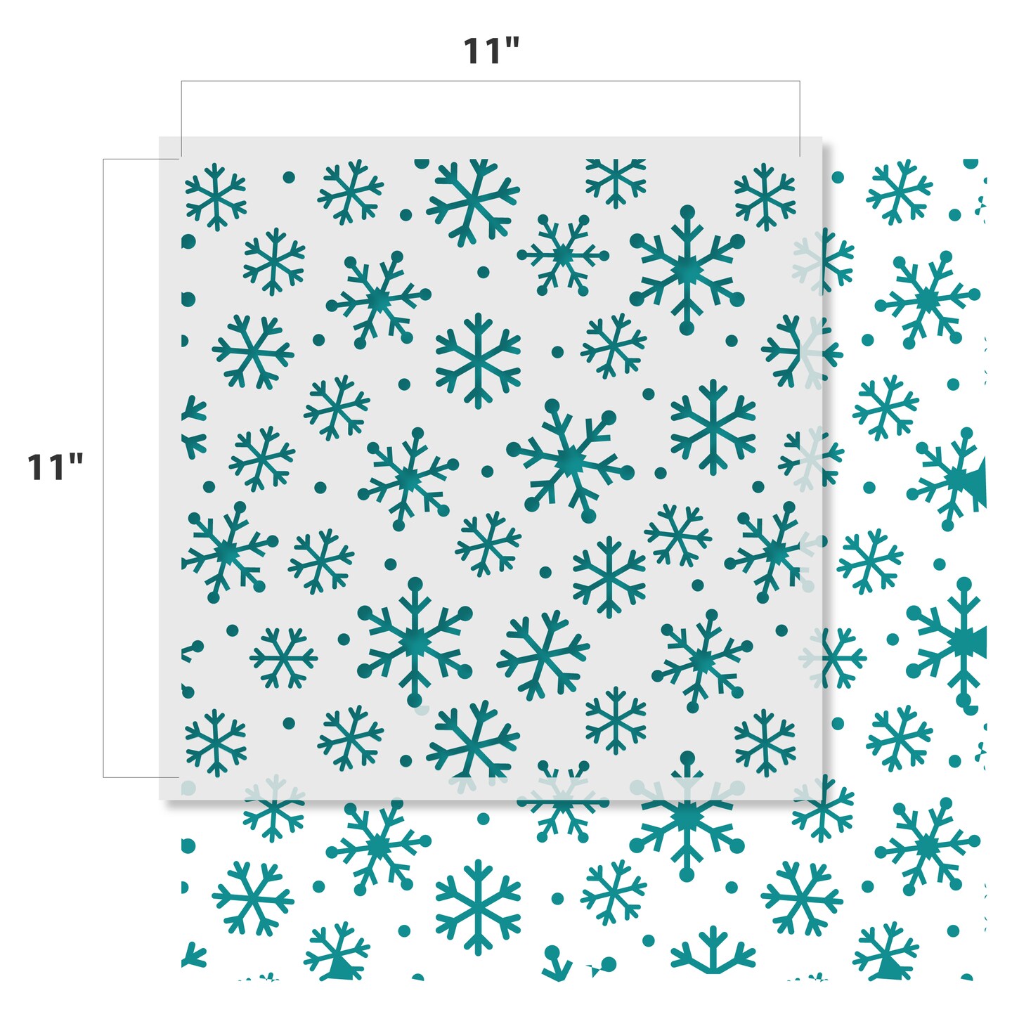 Snowflakes Allover Embossing 12 x 12 Stencil | FS117 by Designer Stencils | Pattern Stencils | Reusable Stencils for Painting on Wood, Wall, Tile, Canvas, Paper, Fabric, Furniture, Floor | Try Instead of a Wallpaper | Easy to Use &#x26; Clean
