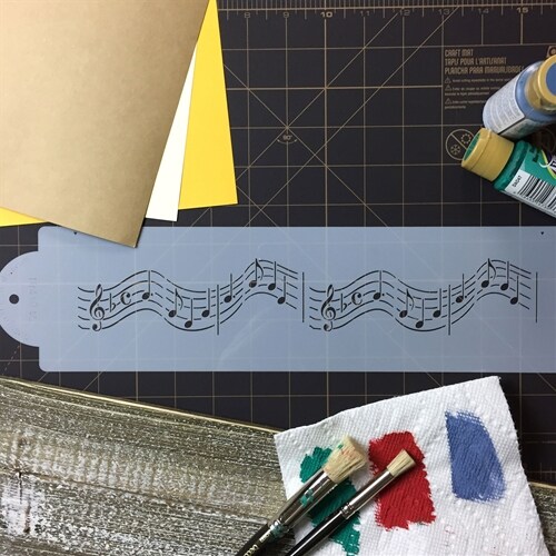 12-Inch Musical Notes Cake Stencil Border | C128T by Designer Stencils |