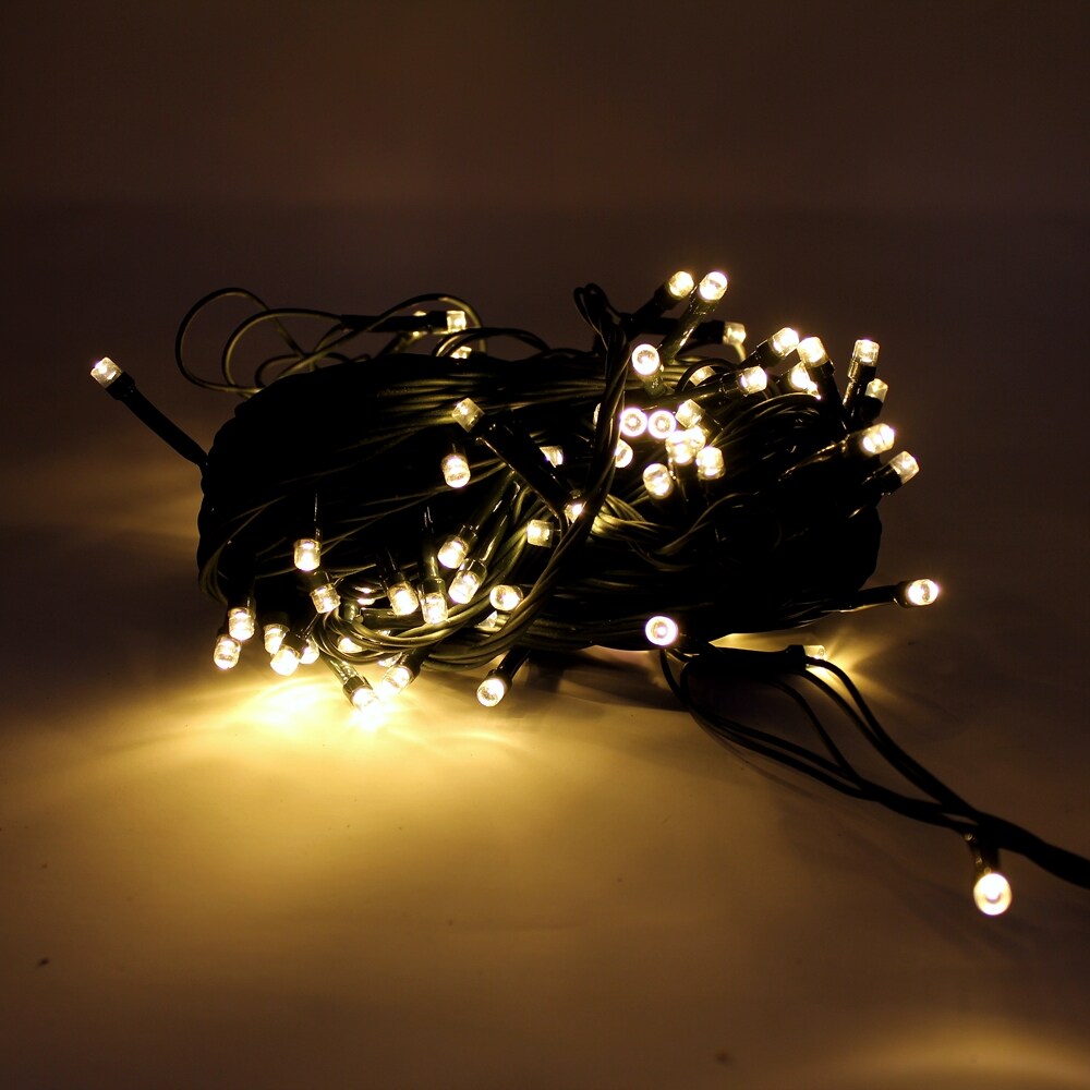 Perfect Holiday 100 LED Green Wire String Light With Waterproof Connector