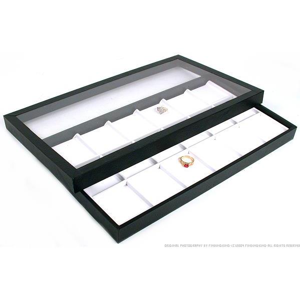 18 Slot Leather Jewelry Coin Display Acrylic Lid Case Michaels