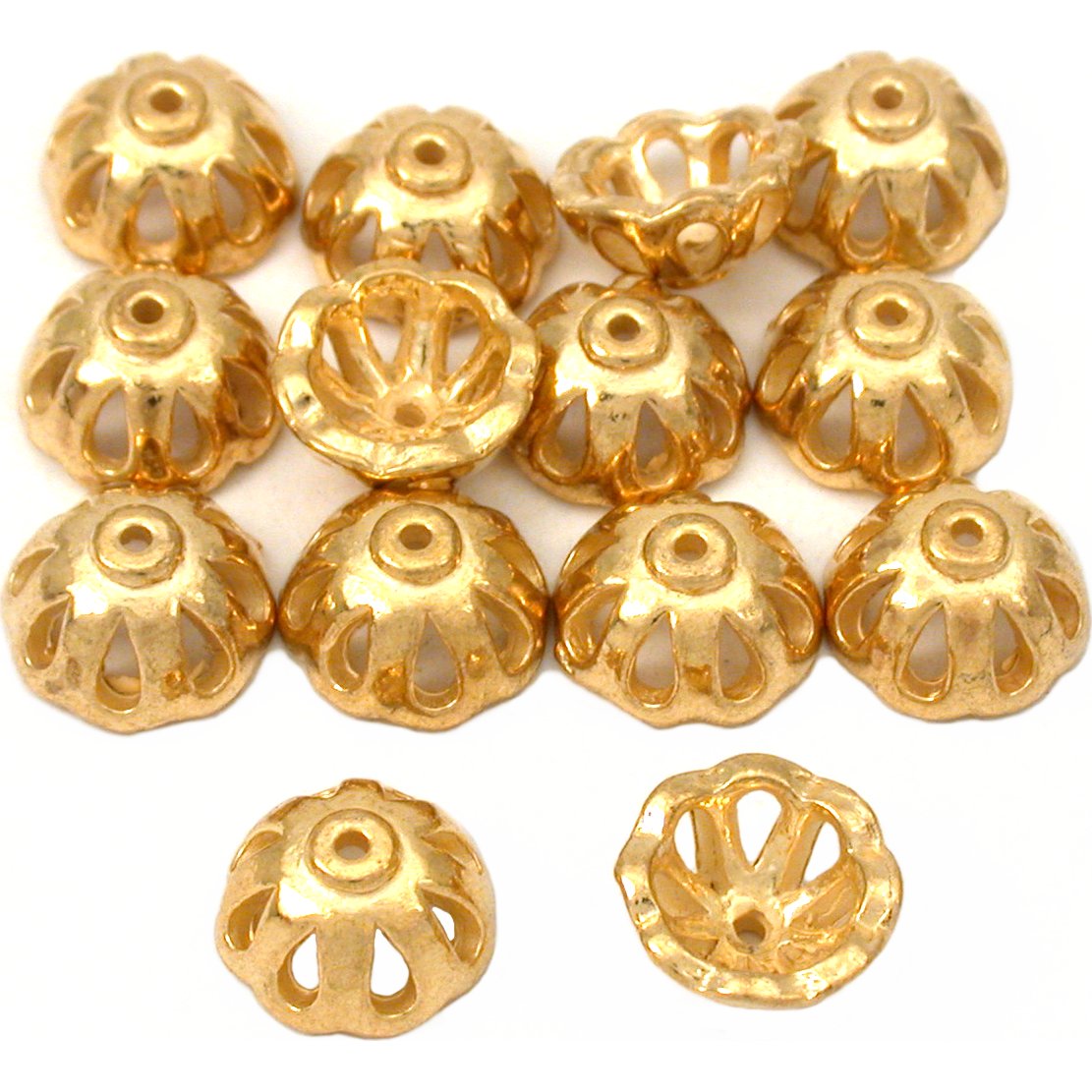 Filigree Bead End Caps Beads Gold Plated 11mm Approx 14 Michaels