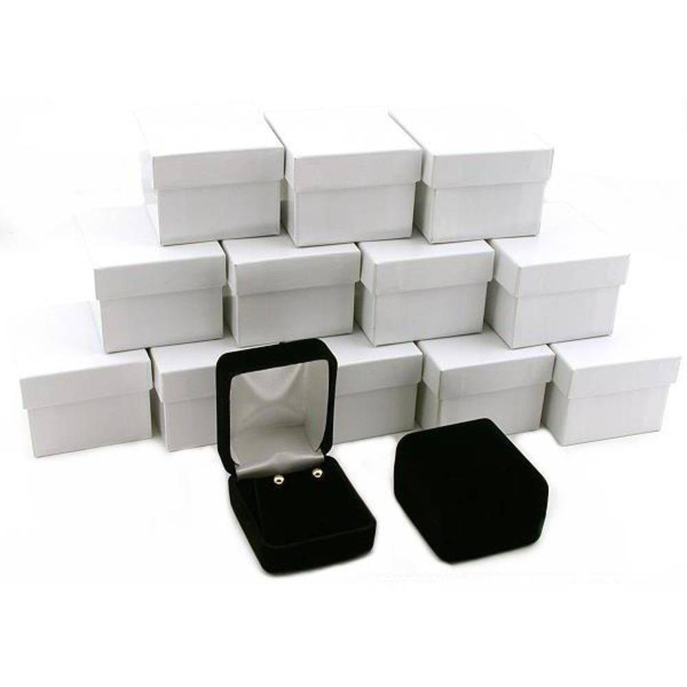 12 Black Velvet Earring Displays Showcase Gift Boxes Michaels