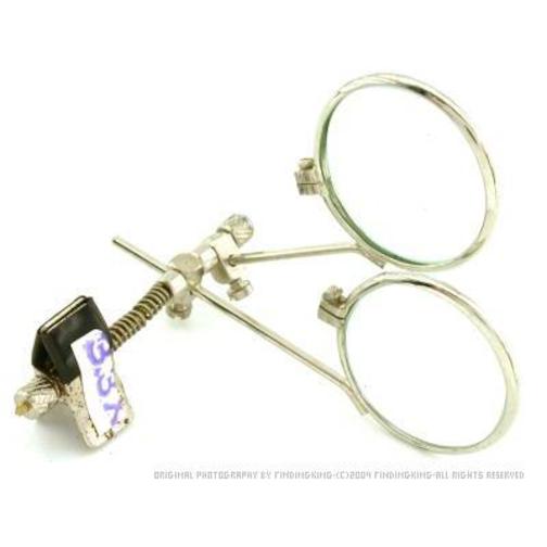 3.3X Double Lens Clip-On Jewelers Loopy Eye Loupe for Glasses - Stainless Steel