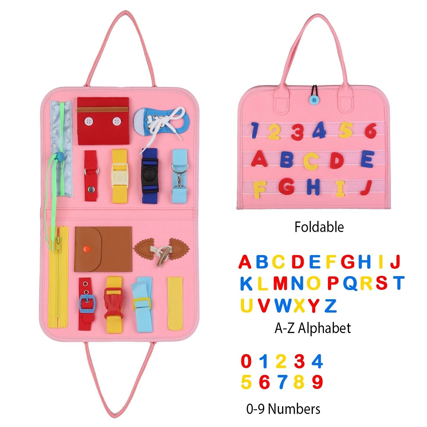 Kids Activity Preschool Learning Toys | Busy Sensory Game - Perfect Montessori Educational Gift for 1-6 Years Old Baby, Toddler, Girls, Boys - Type B