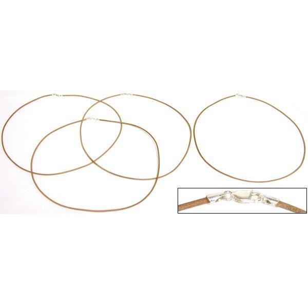 Leather Cord Necklaces Brown 16&#x22; 4Pcs