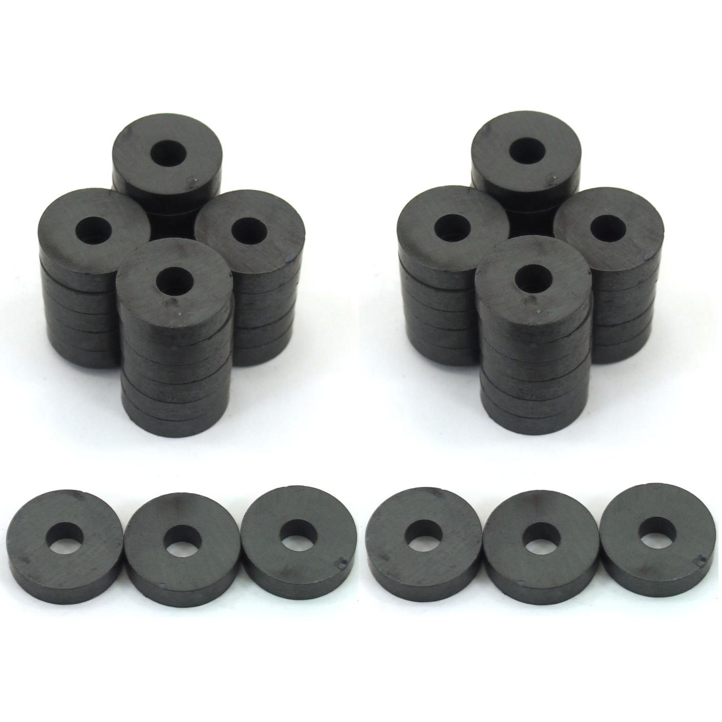 50 Round Disc Ferrite Magnets Crafts Hobby Home Model Fridge Office Part 3/4"