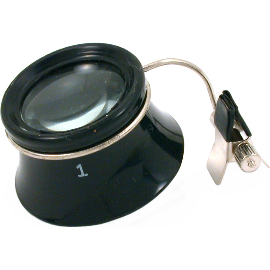 10X Eye Loupe &#x26; Double Lens Magnifier Glasses Clip On Jewelers Tool Kit 2 Pcs