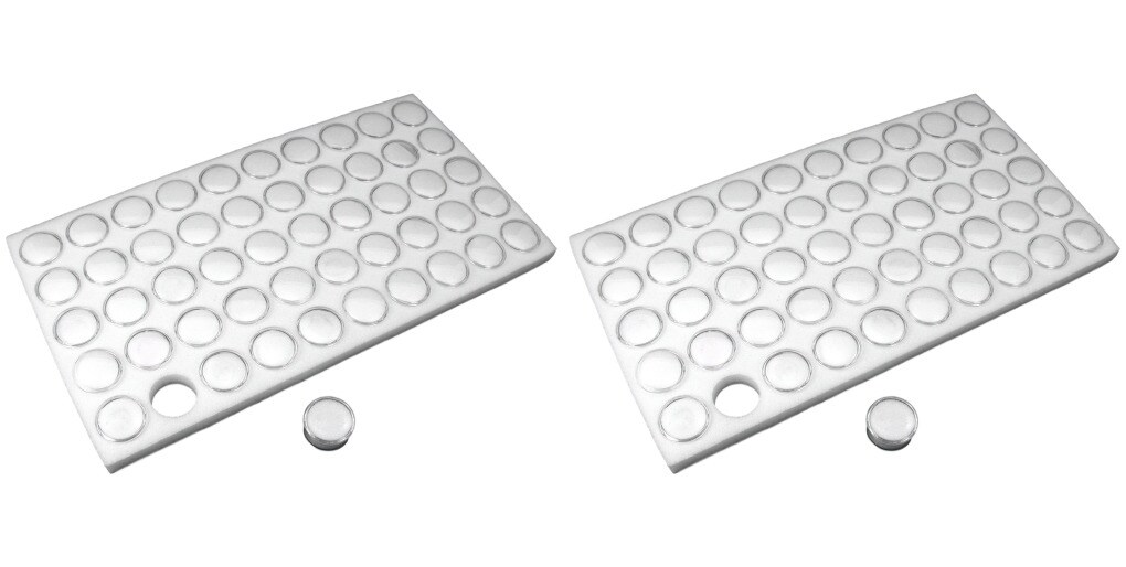 50 White Gem Jar Tray Insert for Jewelry Display Loose Stones Beads Coins 2 Pack