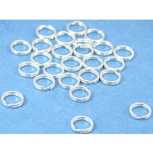 25 Sterling Silver Split Rings Charm Bead Parts 5mm