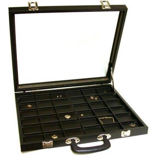 black travel display case