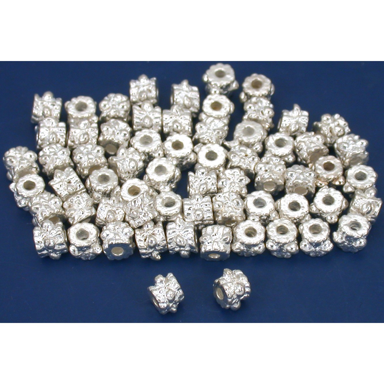 Bali Tube Spacer Beads Silver Plated 3.5mm Approx 60