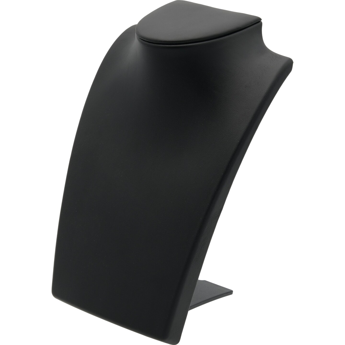Black Leather Bust with Retractable Stand Jewelry Display 8 1/4" Tall Pack of 6
