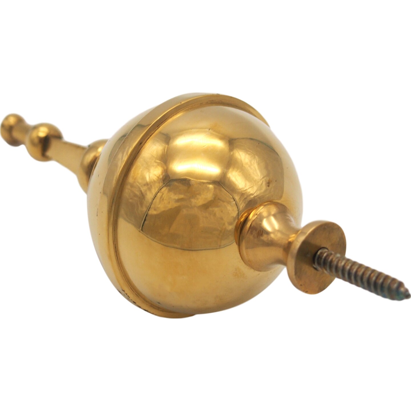 2 Finial Spire Clock Repair Part Brass Round 4 1/4&#x22;