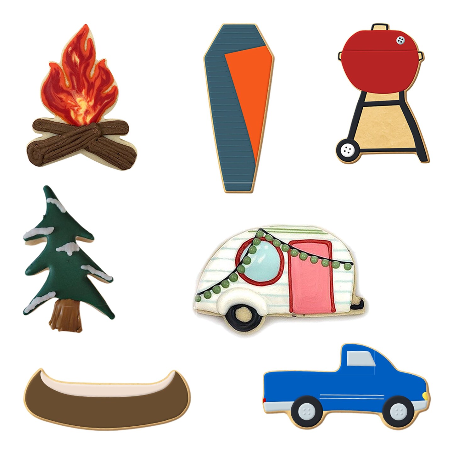 Campsite 7 Piece Cookie Cutters Set, Campfire, Camper