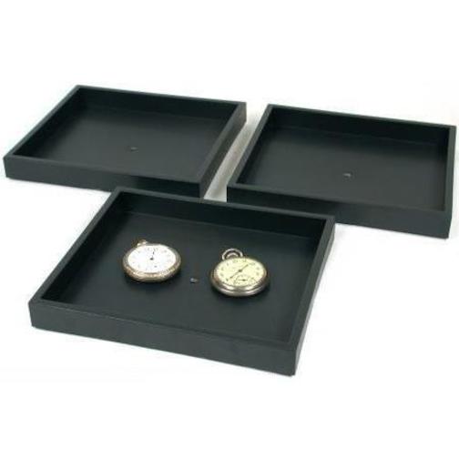 3 Black Jewelry Trays Travel Stackable Showcase Displays Michaels