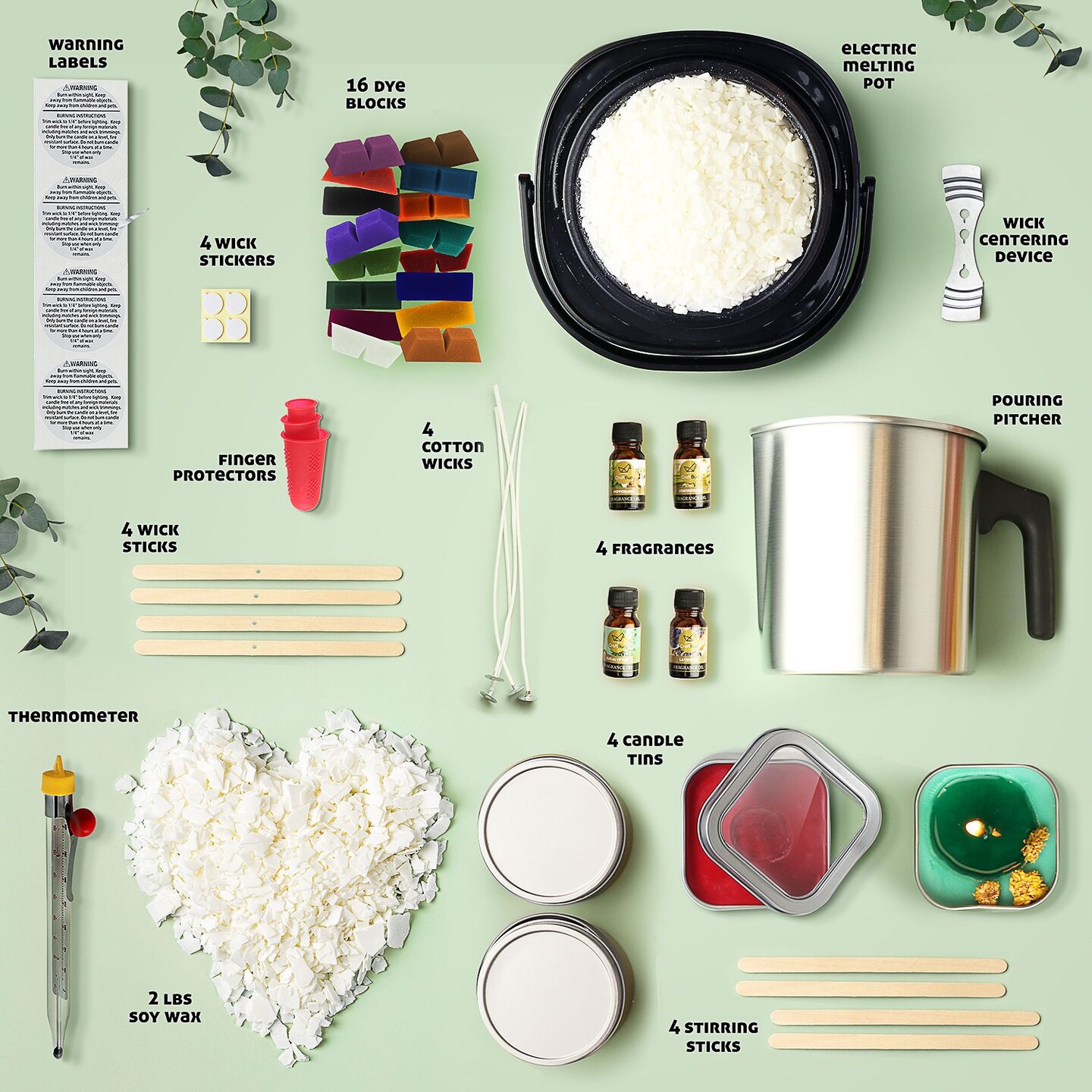 CraftBud DIY Natural Soy Candle Making Kit