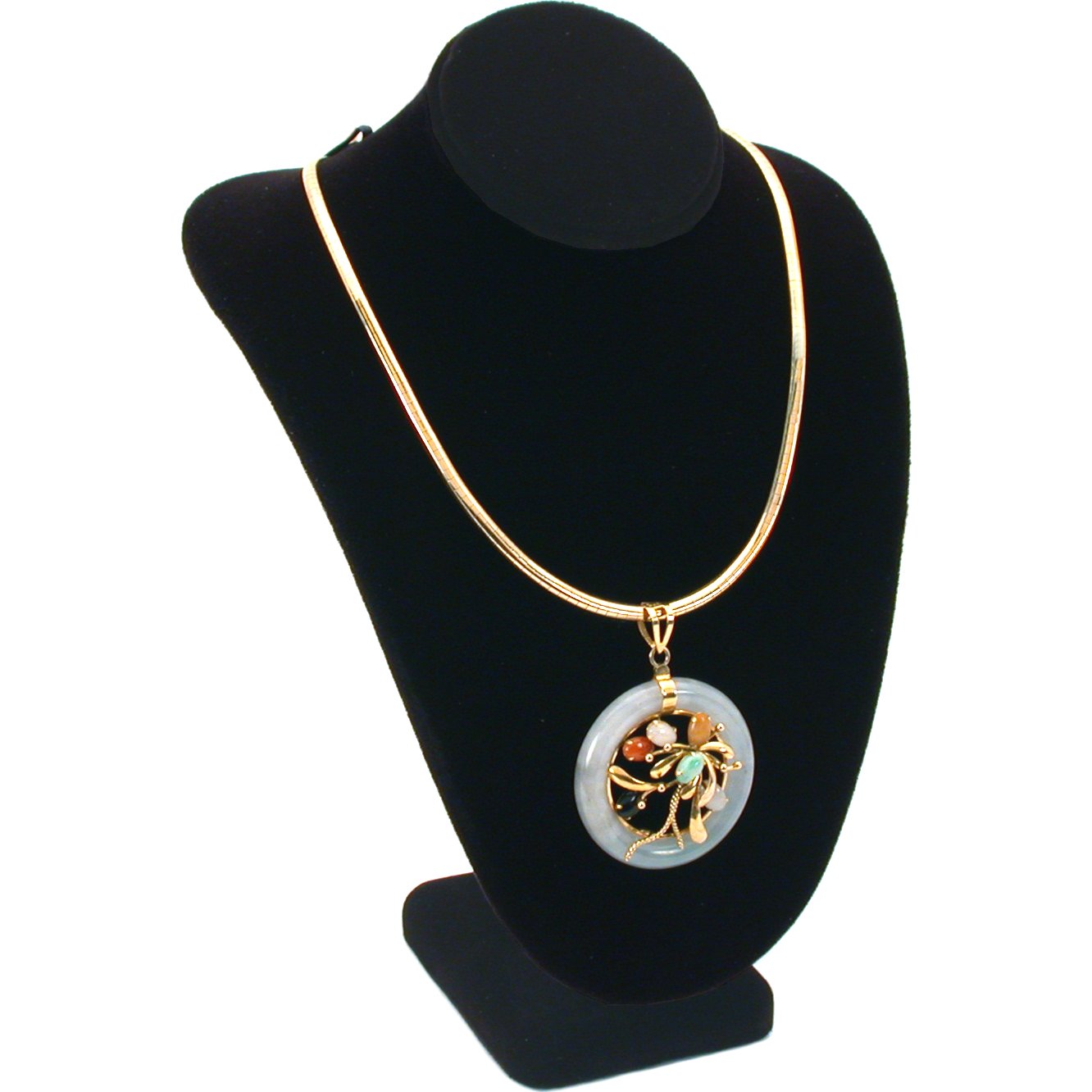 2 Piece Set Black White Jewelry Display Bust 7 1/2&#x22;H