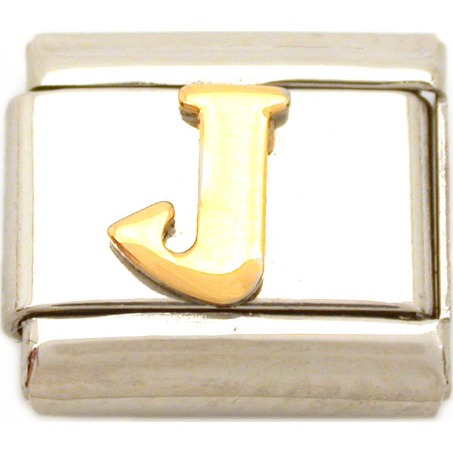 J Italian Charm Gold Plated Letter Michaels